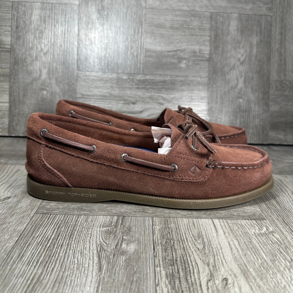 Sperry Boat Shoes Women 7 Brown Suede Authentic Original Top-Sider NEW